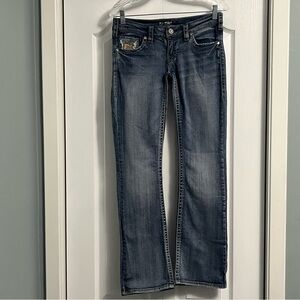 SILVER JEANS Dawson sequins boot cut denim jeans with bling women’s size 28